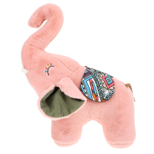 TOBBOMEY Plüschpuppe Spielzeug für Kinder kinderspielzeug Plush Toy -Spielzeug Spielzeug Plüsch Elefant Stofftier Jungenspielzeug ausgestopfter Elefant Plüschtier PP Baumwolle Rosa von TOBBOMEY