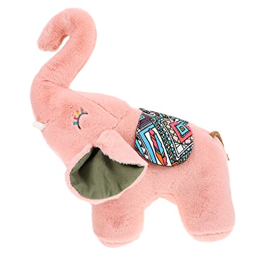 TOBBOMEY Plüschpuppe für den einzug Spielzeug für Kinder jucarii pentru copii Toy Kuscheltier Elefantenbaby Mikrospielzeug Elefantenspielzeug Kuscheltiere Plüsch PP Baumwolle Rosa von TOBBOMEY