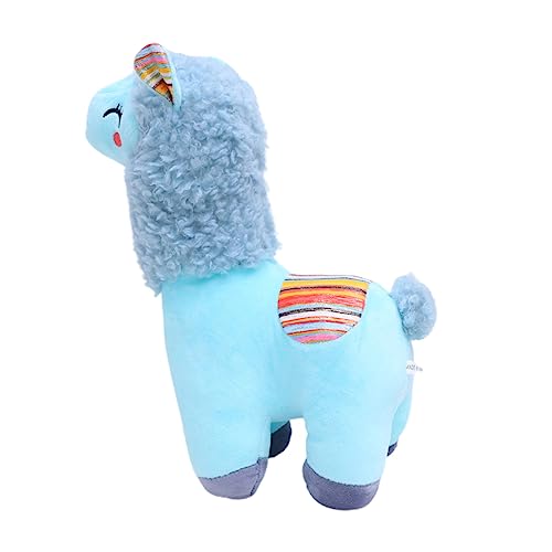 TOBBOMEY Plüschtier Spielzeug für Kinder kinderspielzeug plushible snugible Weihnachts Accessoires Plüsch-Alpaka-Spielzeug Weihnachtsplüschpuppe Stofftierpuppe Alpaka-Schmuck Baumwolle Blue von TOBBOMEY