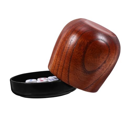 TOBBOMEY Professioneller Würfelbecher aus Massivem Holz mit Kleinen Würfeln Stoßfestes Dice Shaker Set für Brettspiele und Rollenspiele Glatte Oberfläche Langlebiges Würfelspiel Zubehör TOBBOMEY Professioneller Würfelbecher aus Massivem Holz mit Kleinen Würfeln Stoßfestes Dice Shaker Set für Brettspiele und Rollenspiele Glatte Oberfläche Langlebiges Würfelspiel Zubehör von TOBBOMEY
