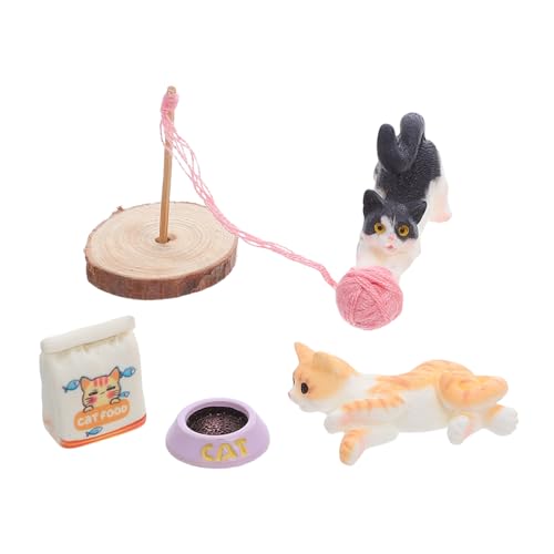 TOBBOMEY Puppenhaus Set Dekoration Katzenspielzeug Outdoor Katze Minifiguren Tier Puppenhaus Miniaturkatze Für Szenenmodell Kleine TOBBOMEY Puppenhaus Set Dekoration Katzenspielzeug Outdoor Katze Minifiguren Tier Puppenhaus Miniaturkatze Für Szenenmodell Kleine von TOBBOMEY