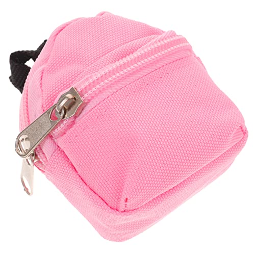 TOBBOMEY Puppenrucksack Spielzeuggurte für Babys Büchertasche Mini-Rucksäcke für Puppen Bausatz Spielzeug für Kinder kinderspielzeug Mini-Puppentasche Mini-Rucksack-Modell Polyester Rosa von TOBBOMEY