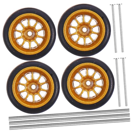 TOBBOMEY Rc Auto Zubehör Goldene Felgen mit Robusten Gummireifen Passend für Modellautos Langlebig und Stilvoll Fördert Kreativität von Kindern für Spielzeugfahrzeuge TOBBOMEY Rc Auto Zubehör Goldene Felgen mit Robusten Gummireifen Passend für Modellautos Langlebig und Stilvoll Fördert Kreativität von Kindern für Spielzeugfahrzeuge von TOBBOMEY