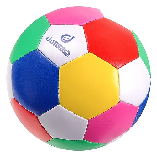 TOBBOMEY Soft Fußball Fußball Für Drinnen Und Draußen Leiser Spielball Für Kleinkinder Ideal Für Anfänger Und Spaß Im Garten Bunten Designs Weiches Material von TOBBOMEY