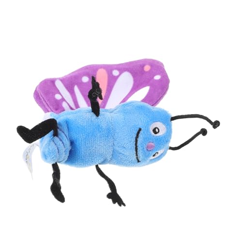 TOBBOMEY Schmetterlings-tierhandpuppe Stofftier Gefüllte Puppen Fingerpuppen Bienen-gastgeschenke Handpuppe Für Den Urlaub Handpuppe Für Rollenspiele Puppen Für Kinder Pp Baumwolle von TOBBOMEY