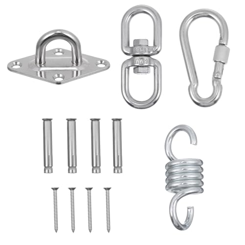 TOBBOMEY Schwerlast Metallhaken Set mit Feder und Drehwirbel für Hängematten und Schaukeln Belastbar Lb Geeignet für Holz Betondecken Robustes Outdoor Zubehör für Fitness und Garten TOBBOMEY Schwerlast Metallhaken Set mit Feder und Drehwirbel für Hängematten und Schaukeln Belastbar Lb Geeignet für Holz Betondecken Robustes Outdoor Zubehör für Fitness und Garten von TOBBOMEY