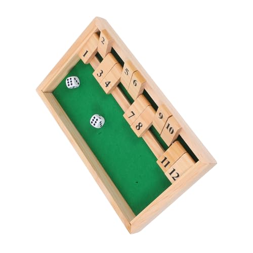 TOBBOMEY Shut The Box Würfelspiel Holzbrett Tisch Mathespiel Für Spieler Familienspiel Mit Würfeln Für Erwachsene Kneipe Klassenzimmer Oder Zuhause von TOBBOMEY