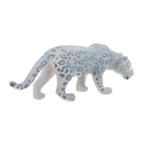 TOBBOMEY Spielzeugmodell Eines Schneeleoparden Mini-tierfiguren Schneeleopard Tierskulpturen Spieltierfiguren Für Schneeleopard-actionfigur Terrarium-Bonsai-Ornament PVC von TOBBOMEY