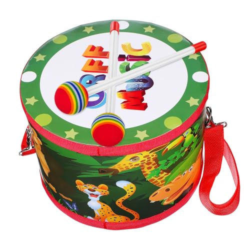 TOBBOMEY Trommel mit Schlagstöcken Doppelseitig Bedrucktes Musikinstrument Lernspielzeug für Jungen Mädchen Rhythmusförderung Konzentrationssteigerung TOBBOMEY Trommel mit Schlagstöcken Doppelseitig Bedrucktes Musikinstrument Lernspielzeug für Jungen Mädchen Rhythmusförderung Konzentrationssteigerung von TOBBOMEY