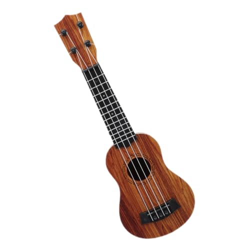 TOBBOMEY Ukulele Kinderspielzeug Kindergitarre Mini-Ukulele Aus Holz Mini-gitarrenspielzeug Für Ukulele-Modell Für Kleinkinder Früherziehung Ukulele Hölzern von TOBBOMEY