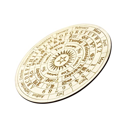 TOBBOMEY Universelle Symboltafel Rosa Regale Christlicher Vorstand Spiritboard Wünschelruten Süße Regale Wicca-zubehör Pendelbrett Planke Altar Liefert Wicca-hexen- Buchsbaum Beige von TOBBOMEY