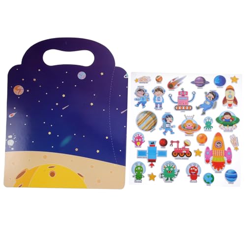 TOBBOMEY Wiederverwendbares Stickerbuch für Bunten Cartoon Stickern Handliches DIY für Kleinkinder Fördert Kreativität Feinmotorik und Lernspaß für Kindergarten und Zuhause TOBBOMEY Wiederverwendbares Stickerbuch für Bunten Cartoon Stickern Handliches DIY für Kleinkinder Fördert Kreativität Feinmotorik und Lernspaß für Kindergarten und Zuhause von TOBBOMEY