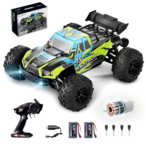 TOFFCAEA Ferngesteuertes Auto 4 WD, 1:16 Proportional Bürstenloser Motor 36 km/h, Offroad Monster RC Truck,wasserdichte, mit 2 Akku,für Spielzeug Geschenkfür Kinder und Erwachsene (Pickup LKW) von TOFFCAEA