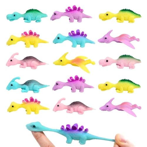 20 Stück Schleuder Dinosaurier Schleuder Dinosaurier Fingerspielzeug Fliegende Dinosaurier Schleuder Spielzeug Elastischer Fliegender Finger Dinosaurier Dinosaurier Spielzeug Weihnachtsgeschenke von TOGETDREAM