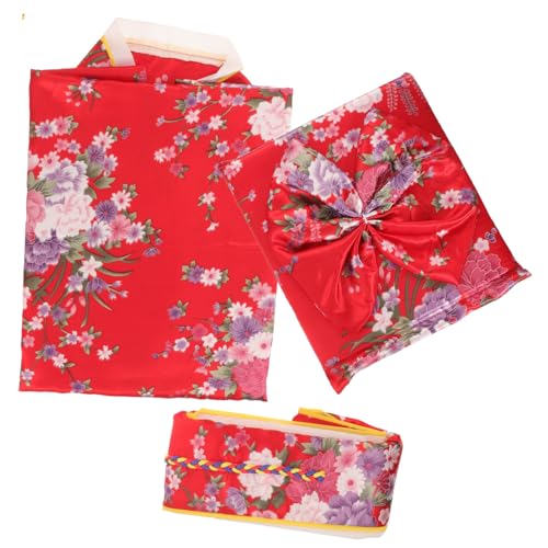 TOGEVAL 1 Satz Kimonokleid Japanische Traditionelle Tracht Mädchen-kimono Kimonokostüm Für Kinder Kimono-kostüm Bequemer Japanischer Kimono Japanischer Kimono Für Party Stoff Colorful von TOGEVAL