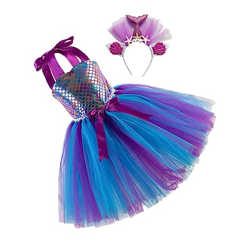 TOGEVAL 1 Satz Mesh-Rock Tutu-Outfit für Geburtstagsfeiern Abschlussballkleid für Mädchen kinderkleider kinderkleidung Mädchenkleider Kleid für Hochzeitsgäste Mädchenkostüm Kinderkostüm von TOGEVAL