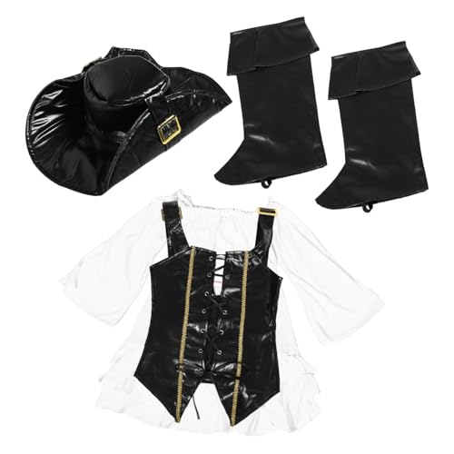 TOGEVAL 1 Satz Piratenkostüm Für Mädchen Renaissance-outfit Für Mittelalterliches Mädchen-outfit Langärmliges Cosplay-kleid Für Mädchen Kinderkostüm Mädchen Polyester von TOGEVAL