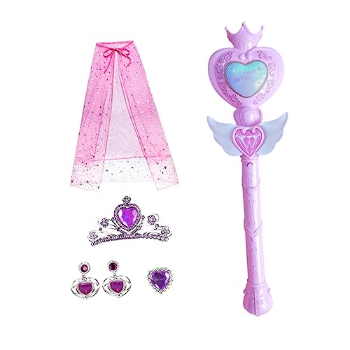 TOGEVAL 1 Satz Zauberstab Mädchen-Outfit Kostümsets für Mädchen Cosplay-Outfits für Prinzessinnen Outfit für Mädchen spielzeug the hallow nützliche Blinksticks Partyzubehör hoch Violett von TOGEVAL