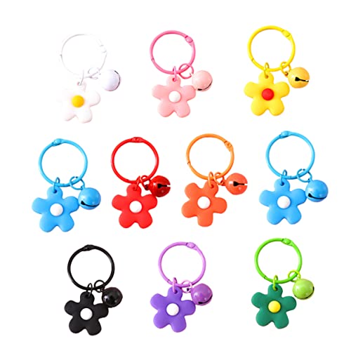 TOGEVAL 10 Stück Blumen Schlüsselanhänger Schlüsselanhänger Charm Schlüsselanhänger Anhänger Handtaschen Charm Schlüsselanhänger Schlüsselanhänger Anhänger Geschenk von TOGEVAL