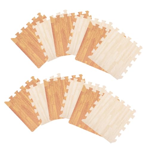 TOGEVAL 12 Stück Teppich spielmatte Bodenpuzzle rutschfeste Matte spielunterlage Bodenmatte für Fitnessraum Puzzlematte Sie Matte für Babys auswechselbare Fußmatten Präzisions-Eva von TOGEVAL