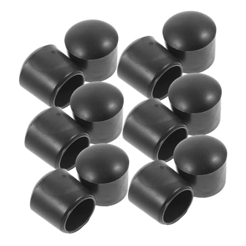 TOGEVAL 16 Stück Schwarze Tischfußballstangenabdeckungen PVC Stecker Tischfußballmaschinen Stecker Tischfußball Spitzenkappen von TOGEVAL