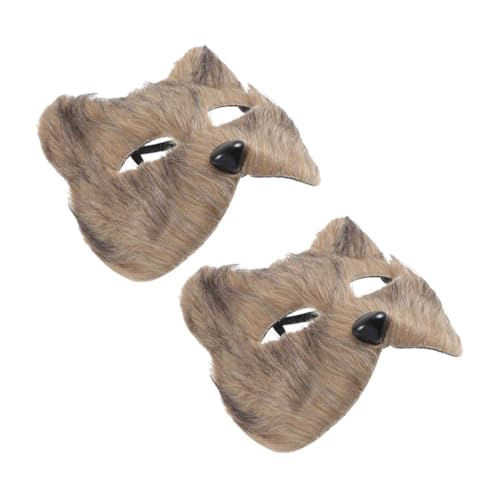 TOGEVAL 2 Stk Tierische Maske Fuchsmaske Für Karneval Fuchsmaske Für Cosplay Cosplay-partymaske Tiermaske Für Cosplay Kostüm-party-maske Tiermaske Für Maskerade Cosplay-maske Kunststoff von TOGEVAL