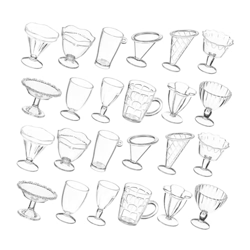 TOGEVAL 24 Stück Teiliges Miniatur Puppenhaus Eisbecher Kreative Kunststoff Mini Cups in Verschiedenen Designs Dekorative Puppenhaus Zubehör für DIY Eiscreme Tee Snack Szenen Realistische TOGEVAL 24 Stück Teiliges Miniatur Puppenhaus Eisbecher Kreative Kunststoff Mini Cups in Verschiedenen Designs Dekorative Puppenhaus Zubehör für DIY Eiscreme Tee Snack Szenen Realistische von TOGEVAL