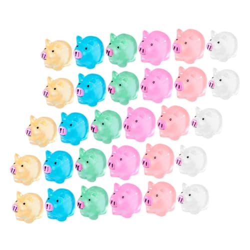 TOGEVAL 30 Stück Teiliges Mini Resin Schweinchen Leuchtende Kleine Tierfiguren Langlebige Miniatur Schweine für Garten Puppenhaus Autodekoration Mikro Landschaft Farben TOGEVAL 30 Stück Teiliges Mini Resin Schweinchen Leuchtende Kleine Tierfiguren Langlebige Miniatur Schweine für Garten Puppenhaus Autodekoration Mikro Landschaft Farben von TOGEVAL