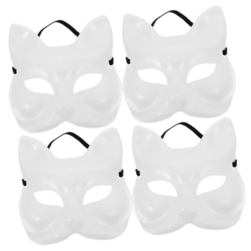 TOGEVAL 4 stücke Fuchs Maske Maske Tier Blank Masken Für Malerei Maskerade Maske Halloween von TOGEVAL