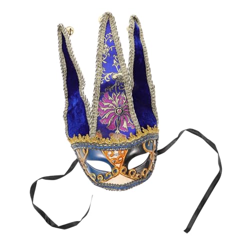 TOGEVAL Bühnen-performance-requisite Karnevalskostüm Masken Venezianische Kugelmaske Venezianische Halbmaske Venezianische Karnevalsmasken Männer Venezianische Maske Blue Plastik von TOGEVAL