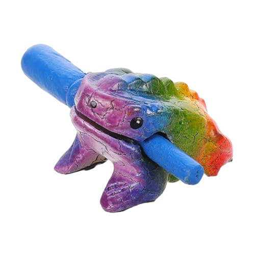 TOGEVAL Buntes Holzfrosch Musikinstrument für Erwachsene Solides Percussion Instrument Farbenfrohes Orff Schlagzeug Rhythmisches Holzklangspielzeug Kreatives Lernspielzeug TOGEVAL Buntes Holzfrosch Musikinstrument für Erwachsene Solides Percussion Instrument Farbenfrohes Orff Schlagzeug Rhythmisches Holzklangspielzeug Kreatives Lernspielzeug von TOGEVAL