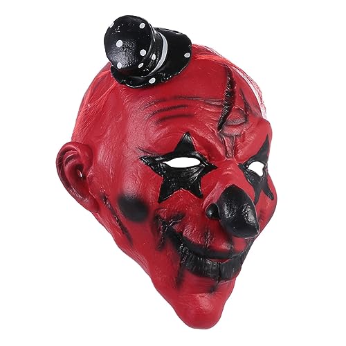 TOGEVAL Clown-maske Erwachsene Kostüme Maske Gruselige Maske Abschlussball Requisiten Abschlussball-clown-gesicht Gruselige Clownmasken Horror-zombie-kostüm Halloween Gruselig Emulsion Rot von TOGEVAL