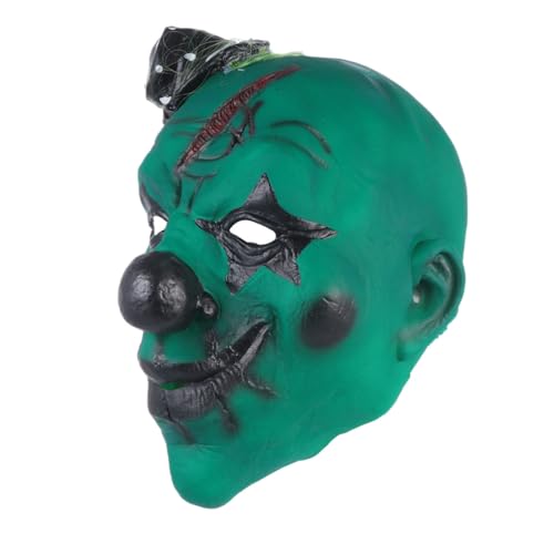 TOGEVAL Clown-maske Festival-cosplay-requisite Gruselige Clownmasken Für Erwachsene Clown-gesichtsmaske Maskerade Halloween-horrormaske Kostüme Partymaske Cosplay-maske Green Emulsion von TOGEVAL