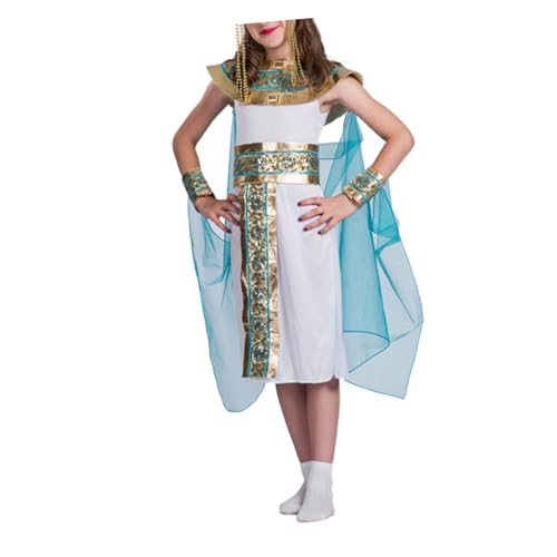 TOGEVAL Cosplay-Zubehör Prinzessin verkleiden prinzessin kleidung Ägyptisches Prinzessinnenkostüm für Mädchen Bühnenkostüm für Kinder Prinzessinnen-Outfit Kinderbedarf Rollenspielzubehör von TOGEVAL