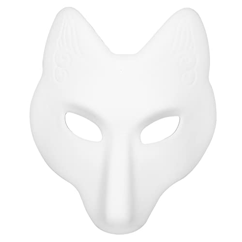 TOGEVAL Fuchs Katzenmaske Kinder Fuchsmaskenpapier Fuchsmaske Für Teenager-mädchen Leere Masken Persönlichkeitsmasken Kostüme Das Fuchskostüm Sieht Aus Maskiert Chat Blanc von TOGEVAL