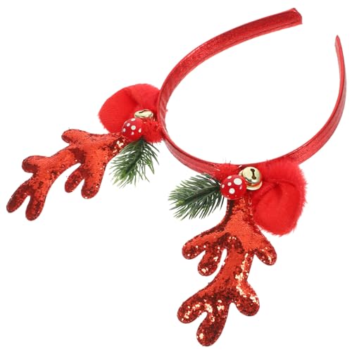 TOGEVAL Glitzerndes Rentier Geweih Stirnband mit Glocken Bequemes Weihnachts Kopfschmuck für Frauen Festliches Party Accessoire für Xmas Feier und Kostüm Rote Weihnachts Haarreife für TOGEVAL Glitzerndes Rentier Geweih Stirnband mit Glocken Bequemes Weihnachts Kopfschmuck für Frauen Festliches Party Accessoire für Xmas Feier und Kostüm Rote Weihnachts Haarreife für von TOGEVAL