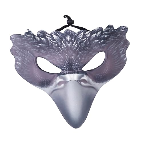 TOGEVAL Halbgesichtsmaske Vogelmaske Für Halloween Krähenmaske Für Kostümpartys Maskerade Zubehör Ideal Für Cosplay Und Besondere Anlässe Unisex Design von TOGEVAL