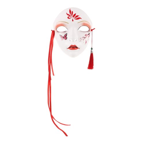 TOGEVAL Handbemalte Masken im chinesischen Stil Tierkostüm-Maske Kimono-Masken Opernmaske Fuchsmaske Cosplay-Maske halloween maske halloween deko Halloween-Plastikmaske chinesische Maske von TOGEVAL