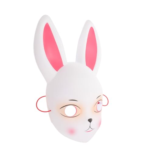 TOGEVAL Hasenmaske halloween maske halloween-maske kleidung kinder cosplay mask masken fasching Party-Cosplay-Maske Cosplay-Partymaske -Cosplay-Maske Party-Maske Plastik Weiß von TOGEVAL