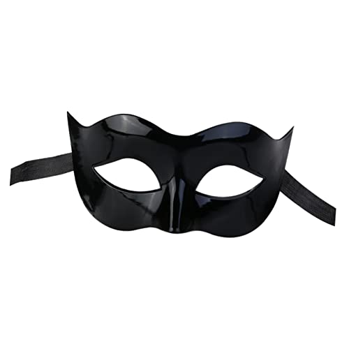 TOGEVAL Halloween-Maske für Männer Ballmasken für Männer Maskerade Halbmaske Augenmaske Party-Zubehör Schwarz stilvoll leicht zu tragen von TOGEVAL