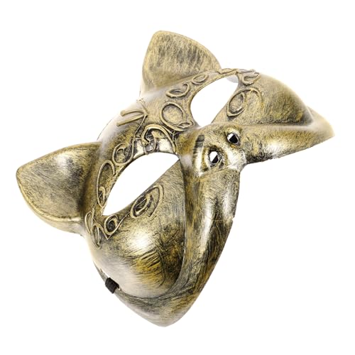 TOGEVAL Maske halloween mask hallowen masks animal mask costume masks half face mask the mask face mask halloween haloween mask cosplay mask Partyzubehör Plastik Golden von TOGEVAL