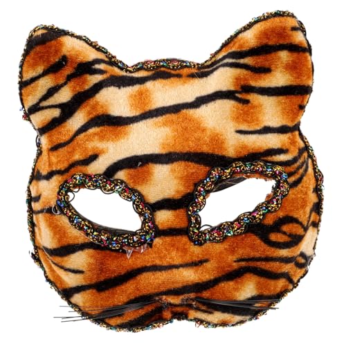 TOGEVAL Maskentanz Tiermaske Für Maskerade Tigermaske Für Cosplay-party Tiermaske Für Party Tigermaske Für Karneval Tigermaske Für Maskeradeparty Cosplay-maske Tigermaske Für Party Stoff von TOGEVAL