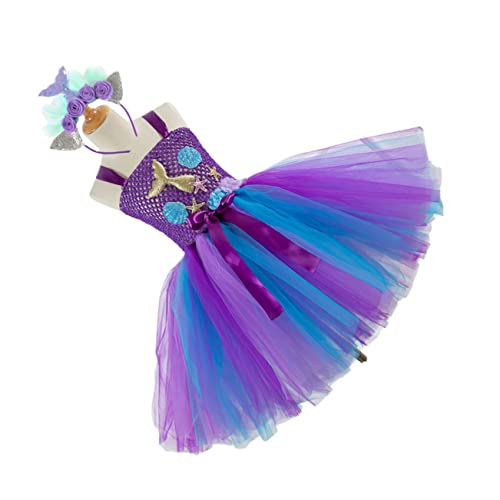 TOGEVAL Meerjungfrauenrock für Kinder princess dress kinder prinzessinnen kleider princess gown prinzessinenkleid Tutu-Outfit für Mädchen Mädchenkleidung Mädchenrock Tutu-Rock für Mädchen von TOGEVAL