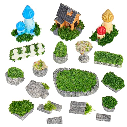 TOGEVAL Miniatur Gartenfiguren aus Robustem Resin Teiliges Miniatur Bonsai Dekorationsset für Puppenhäuser Feengärten Terrarien und Desktop Detailreiche Mini Gartenornamente für Innen und TOGEVAL Miniatur Gartenfiguren aus Robustem Resin Teiliges Miniatur Bonsai Dekorationsset für Puppenhäuser Feengärten Terrarien und Desktop Detailreiche Mini Gartenornamente für Innen und von TOGEVAL