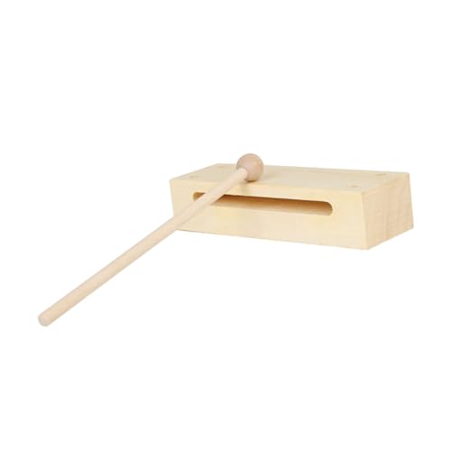 TOGEVAL Musikalisches Holzblock doppelton Percussion Instrument mit Schlägel Kinderspielzeug für Musikalisches Lernen Klarer Klang Fördert Motorische Fähigkeiten für Jungen und Mädchen TOGEVAL Musikalisches Holzblock doppelton Percussion Instrument mit Schlägel Kinderspielzeug für Musikalisches Lernen Klarer Klang Fördert Motorische Fähigkeiten für Jungen und Mädchen von TOGEVAL