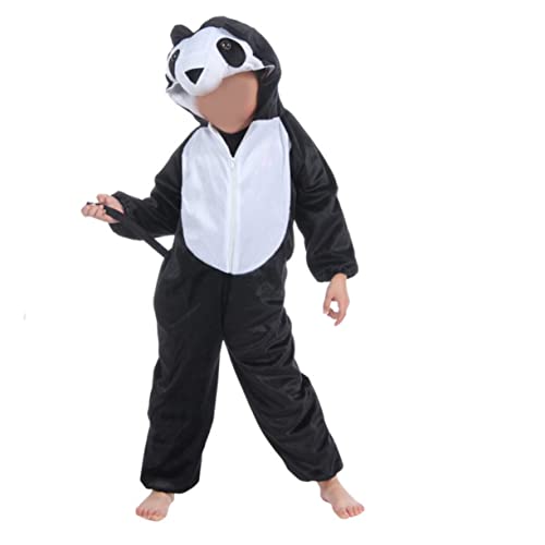 TOGEVAL Panda Kostü Für Tierkostü Für Halloween Und Karneval Größe Für Eine Körpergröße Von 90 Niedliches Tierkostü Für Jungen Und ädchen Ideal Für Cosplay Und von TOGEVAL