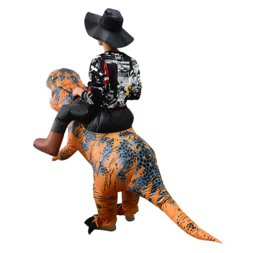 TOGEVAL Reiten Tyrannosaurus Erwachsene Aufblasbare Kleidung Cosplay Body Aufblasbare Kostüm Erwachsene Kostüme Party Aufblasbare Kleidung Aufblasbare Cosplay Kleidung Lustige Kostüm von TOGEVAL