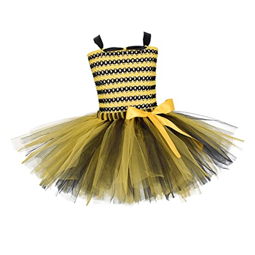 TOGEVAL Röcke für Mädchen Feen-Tutu-Rock -Tutu-Rock Tutu-Rock für Kinder Kleid für Mädchen Kostüme für Mädchen bee costume Bienenkleid Tüllrock für Mädchen Partyrock für Mädchen von TOGEVAL