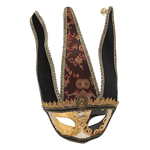 TOGEVAL Venezianische Halbgesichtsmaske Für Herren Elegante Schwarze Maskerade Maske Für Partys Karneval Kostüme Und Weihnachten Ideal Für Maskenball Und Thematische Anlässe von TOGEVAL