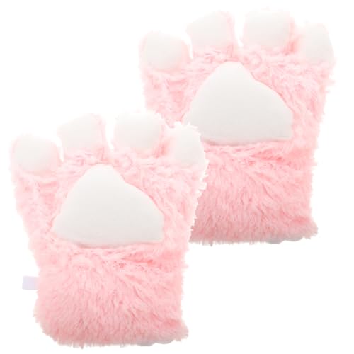 TOGEVAL Cosplay Set Halloween Üsch Katzenpfoten Für Cosplay Flauschige Katzenpfote Fäustlinge Bequeme Katzenpfoten Mitten Für Erwachsene von TOGEVAL